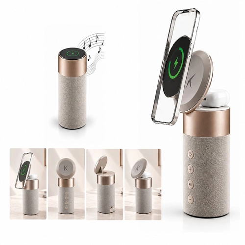 7561 GRİ 3’ü 1 Arada MAGSAFE Hoparlör