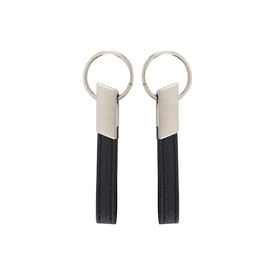 2411 Krom Çift Taraflı Metal Suni̇ Deri̇ Anahtarlık