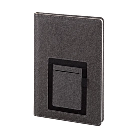 1105 Füme-Siyah Termo Deri̇ Tarihli Ajanda (Ivory Kağıt)