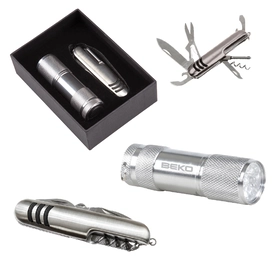 5041 Silver 7 Fonksiyonlu Çakı - Led Elfenerli Set