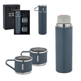 5337 Gri Çelik 3lü Termos Set / 500 ml