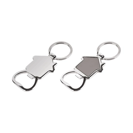 6604 Krom Tek Taraflı Metal Anahtarlık