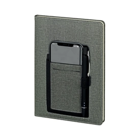 2421-HOLMEN Siyah-Füme 15 x 21 Termo Deri̇ Defter (Holmen Ki̇tap Kağıdı)