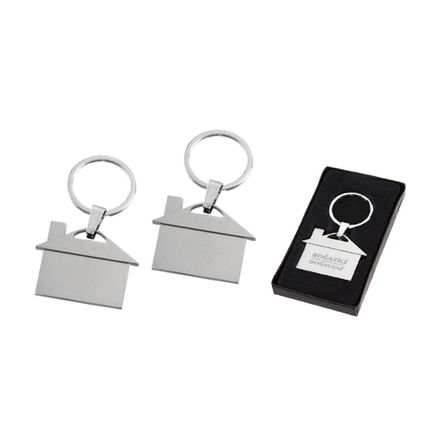 2216 Krom Çift Taraflı Metal Anahtarlık