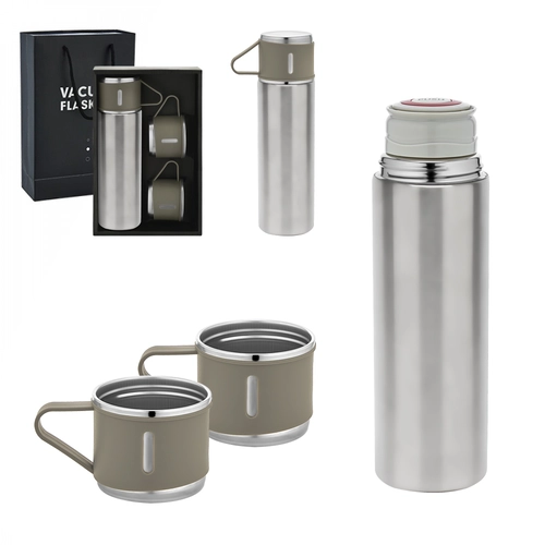 5337 Krom Çelik 3lü Termos Set / 500 ml