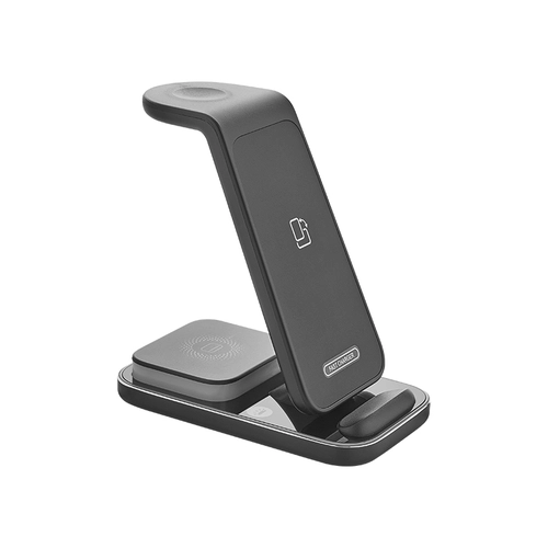 4210 Siyah 3ü 1 Arada Kablosuz Şarj Cihazı