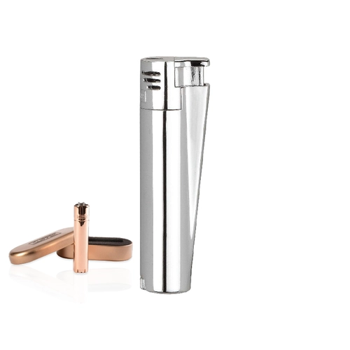 MJ-100 Silver Clipper Metal Turbo Si̇boplu Çakmak