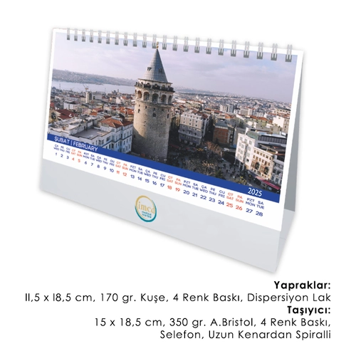 53-B Uni Üçgen Masa Takvimi