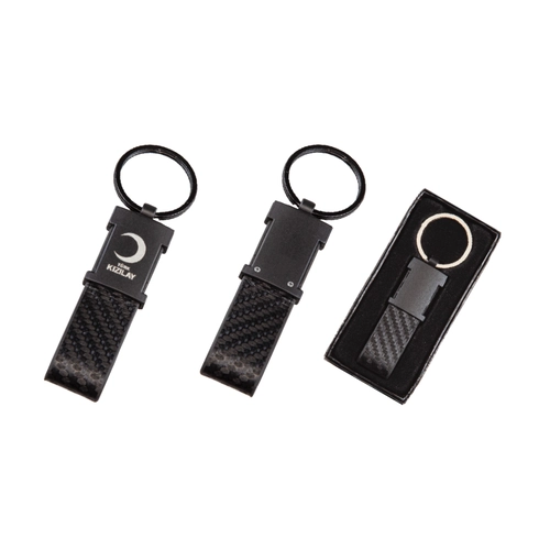 2004 Siyah Tek Taraflı Metal Suni̇ Deri̇ Anahtarlık