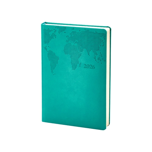 378 Turkuaz Termo Deri̇ Tarihli Ajanda (Holmen Ki̇tap Kağıdı)
