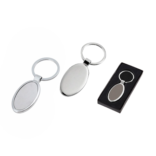 2117 Krom Tek Taraflı Metal Anahtarlık