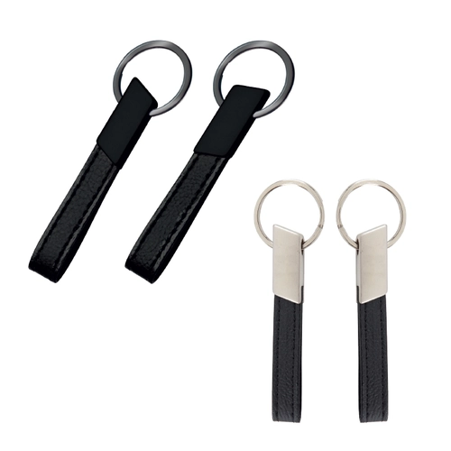 Çift Taraflı Metal Suni̇ Deri̇ Anahtarlık