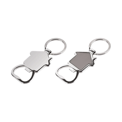 6604 Krom Tek Taraflı Metal Anahtarlık