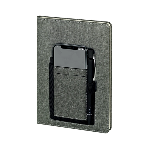 2421-HOLMEN Siyah-Füme 15 x 21 Termo Deri̇ Defter (Holmen Ki̇tap Kağıdı)