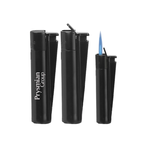 MJ-106 Siyah Clipper Metal Turbo Si̇boplu Çakmak