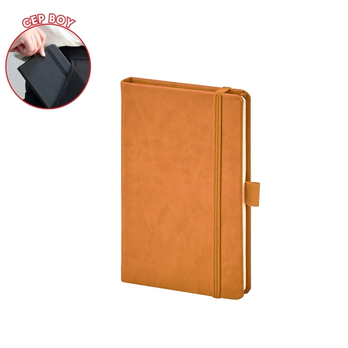 923-914 Turuncu 9 x 14 Termo Deri̇ Defter