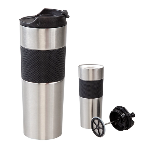 5312 Krom French Press Çelik Termos / 450 ml