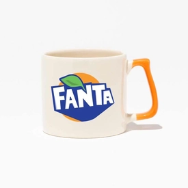 Luks Turuncu Kulplu Seramik Kupa