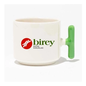 Yeşil Kuplu Seramik Latte Fincanı