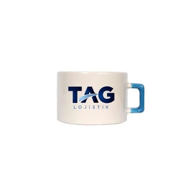 Seramik Mavi Kulplu Nescafe Fincanı