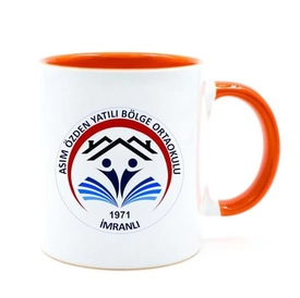 İçi & Kulbu Turuncu Seramik Kupa