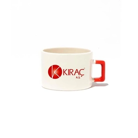 Seramik Kırmızı Kulplu Nescafe Fincanı