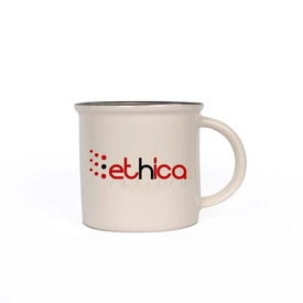 Siyah Çizgili Seramik Star Kupa