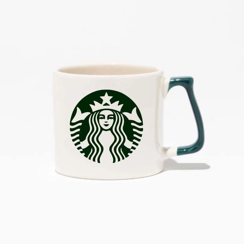 Luks Koyu Yeşil Kulplu Seramik Kupa