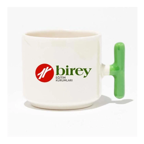 Yeşil Kuplu Seramik Latte Fincanı